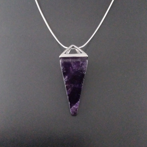 amethyst pendulum necklace modern minimalist divination