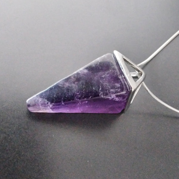 amethyst pendulum necklace modern minimalist divination