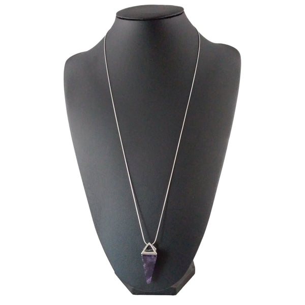 amethyst pendulum necklace modern minimalist divination