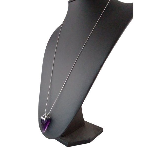 amethyst pendulum necklace modern minimalist divination