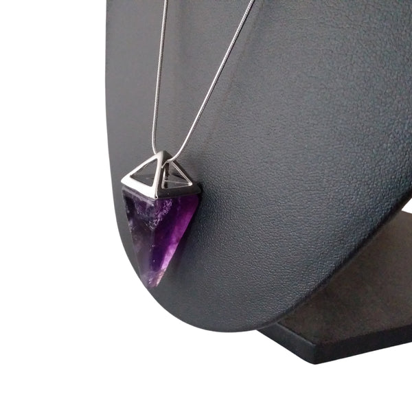 amethyst pendulum necklace modern minimalist divination