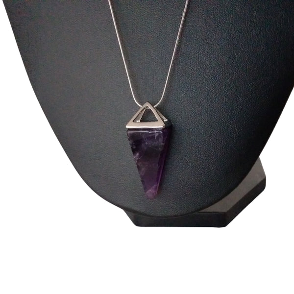 amethyst pendulum necklace modern minimalist divination