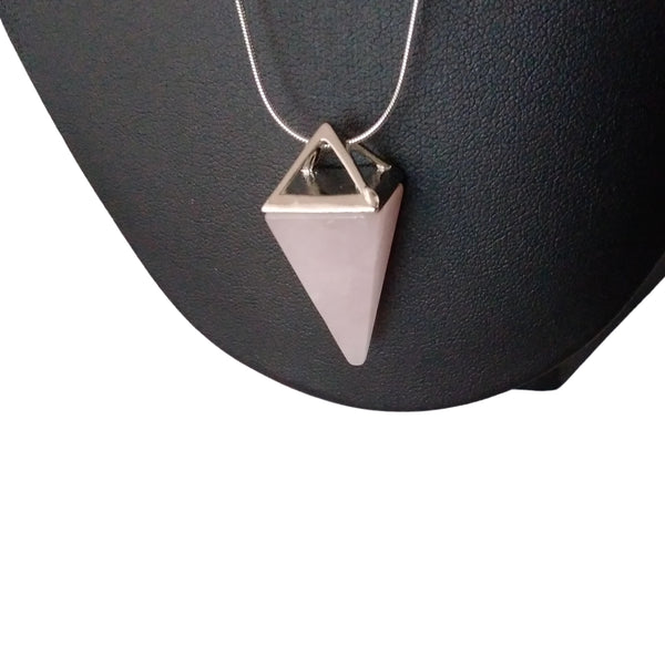 rose quartz necklace