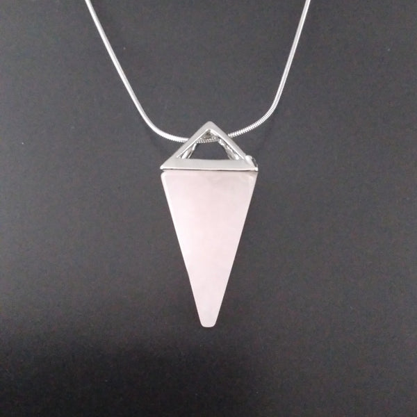 rose quartz necklace