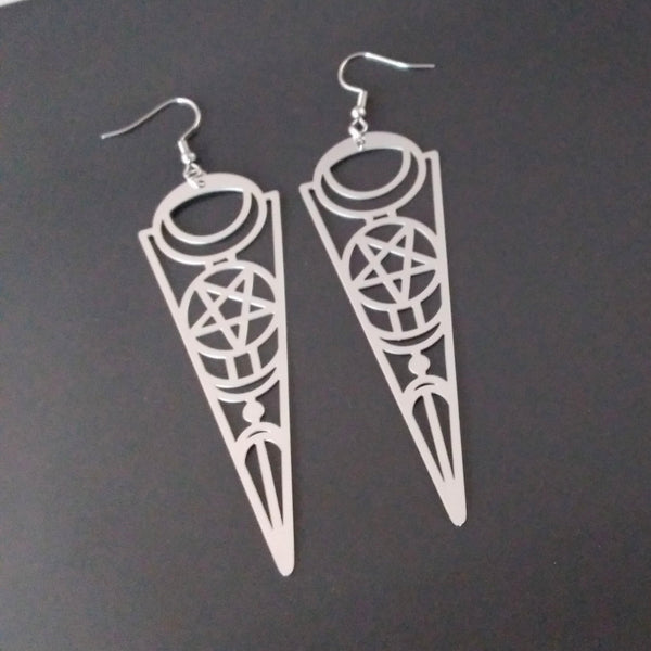pentagram earrings