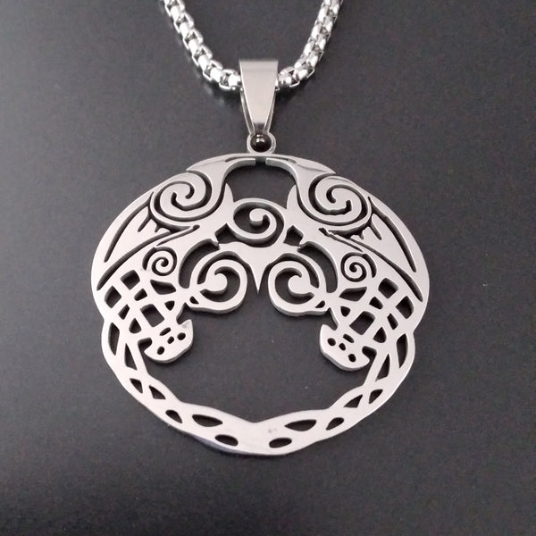 viking raven necklace