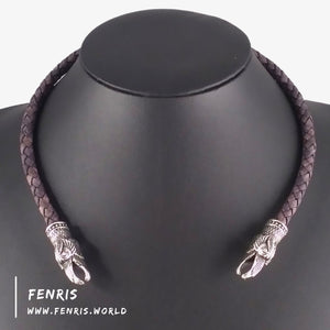 viking torc silver raven