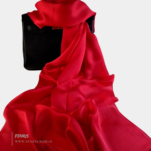 red silk scarf