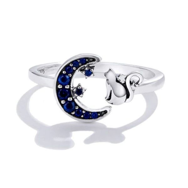 925 silver ring moon 