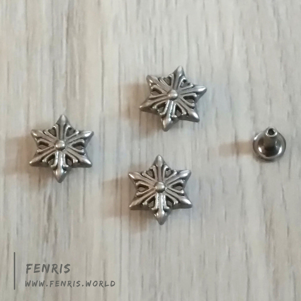 Rivets Studs Silver Snowflake – Fenris