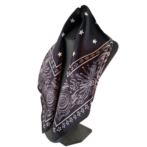 silk bandana black