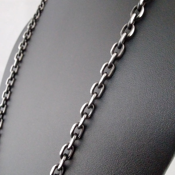 gunmetal chain necklace