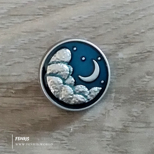 silver moon and stars buttons