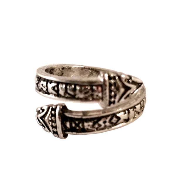 snake ring silver runes viking norse celtic mens womens unisex
