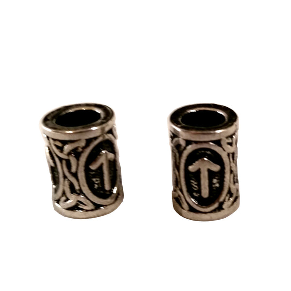 silver beard beads