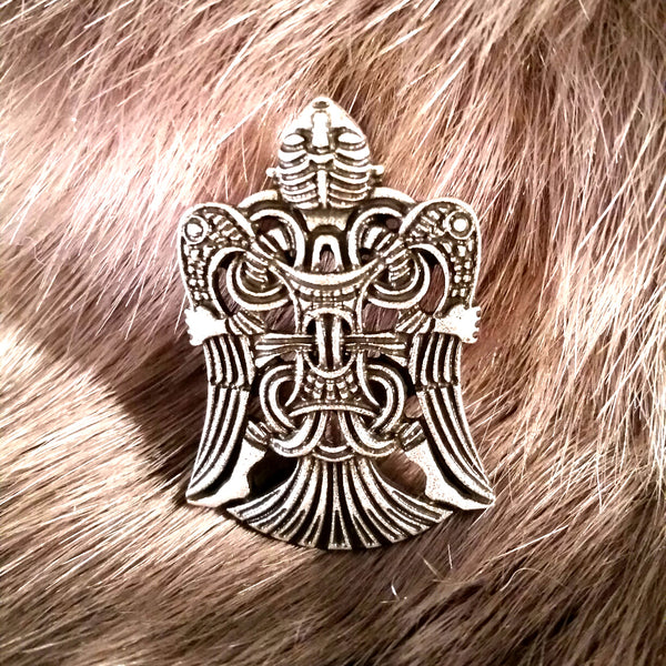 loki pin brooch silver norse viking uppakra denmark
