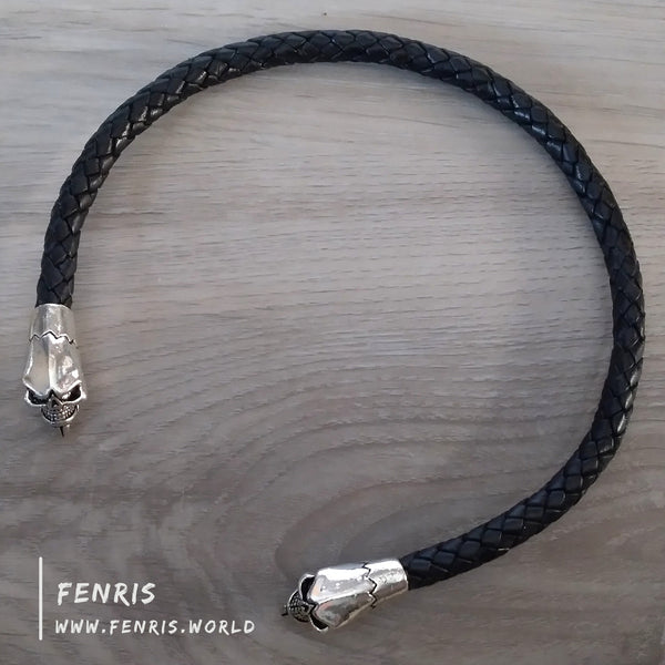 silver torc skull