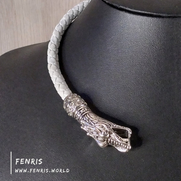 dragon torc white wedding pagan viking celtic