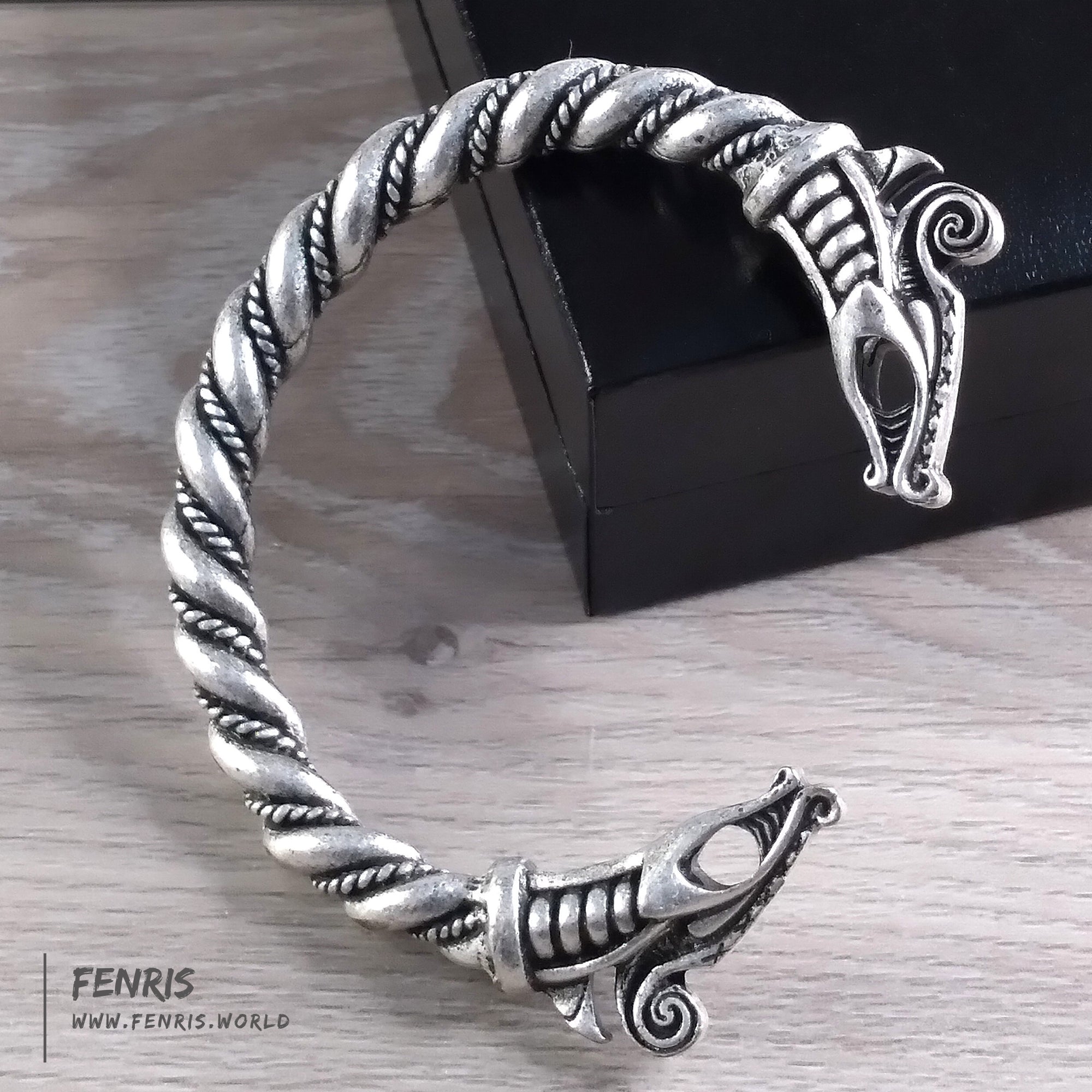 dragon bracelet torc silver