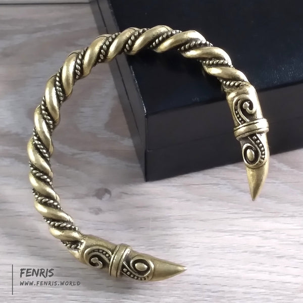 raven bracelet bronze torc