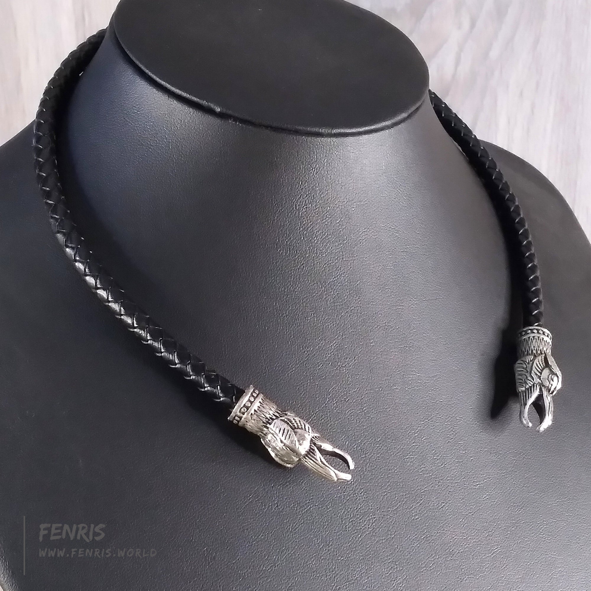 raven torc viking celtic silver