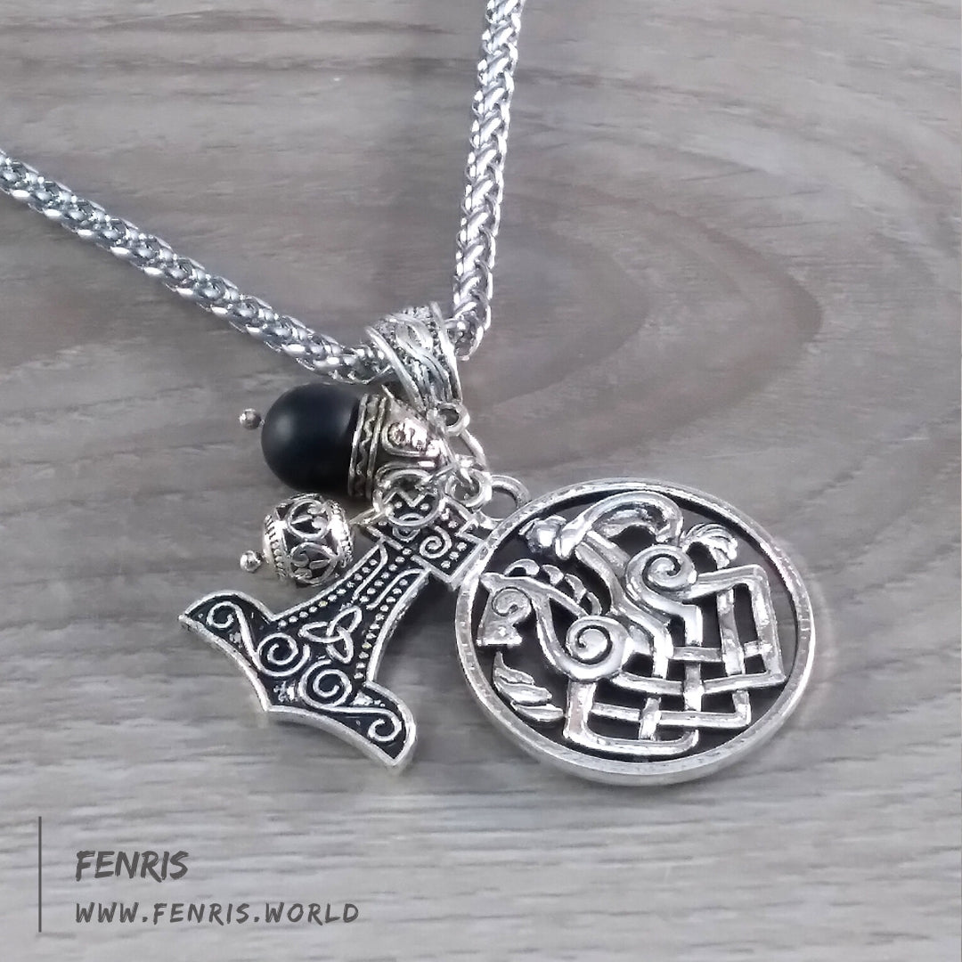 sleipnir thor's hammer necklace