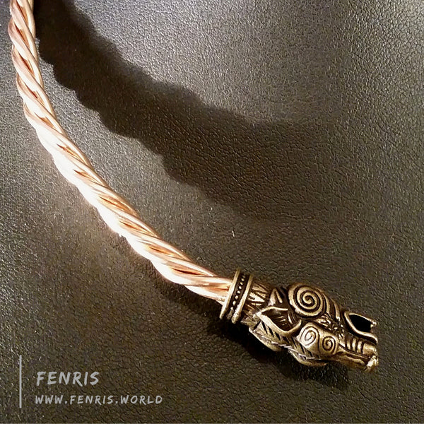 celtic torc bronze wolf