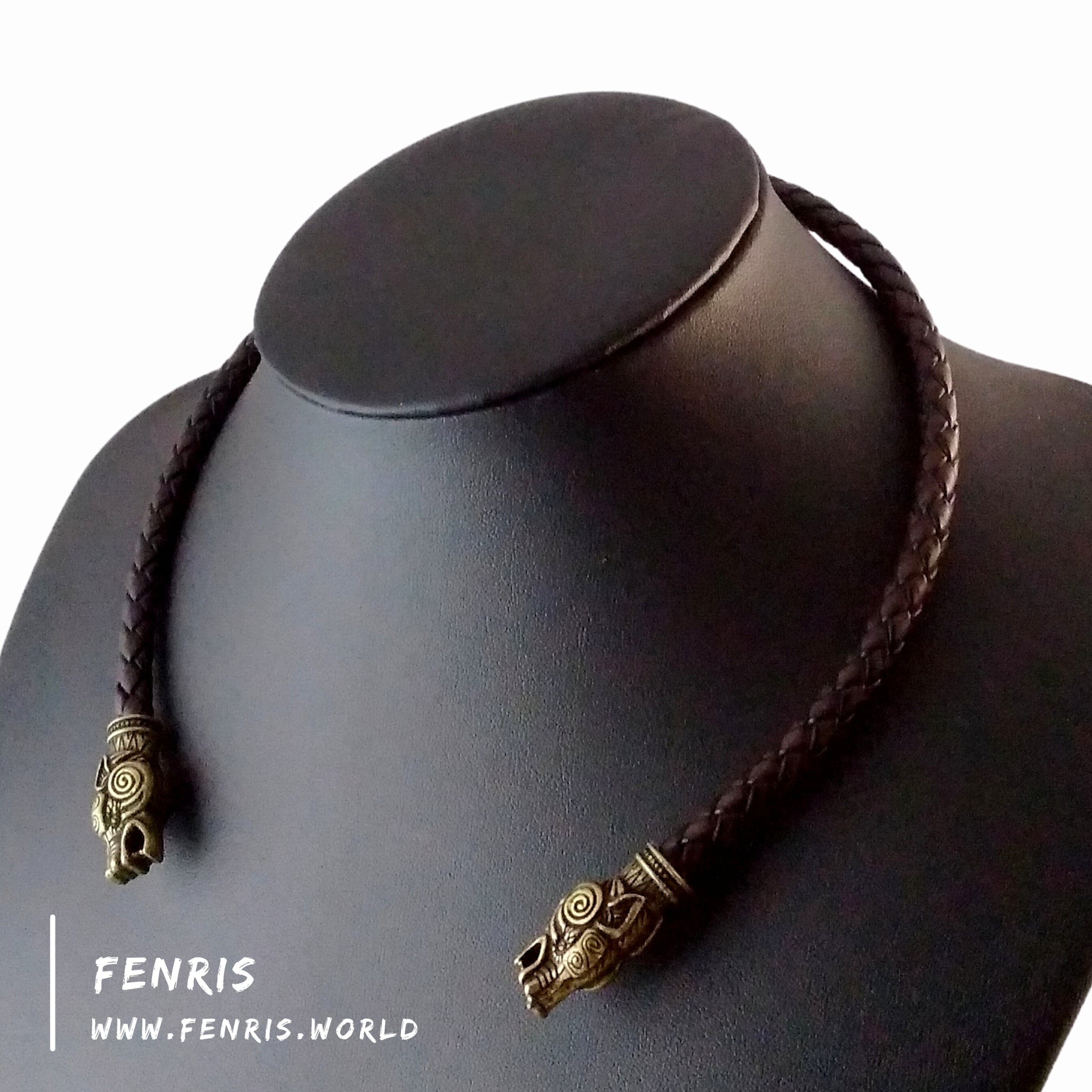 viking torc bronze wolf