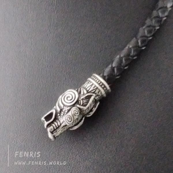 celtic torc silver wolf